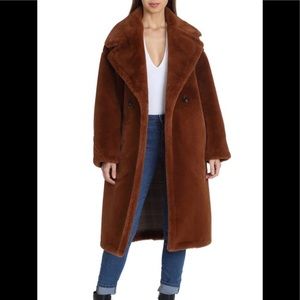 AVEC LES FILLES Bonded Faux Fur Coat